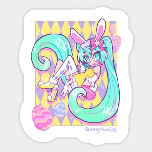 Bunny Leek Girl Sticker